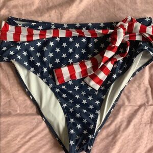 Patriotic Star and Stripe Women's Swim Bottom
